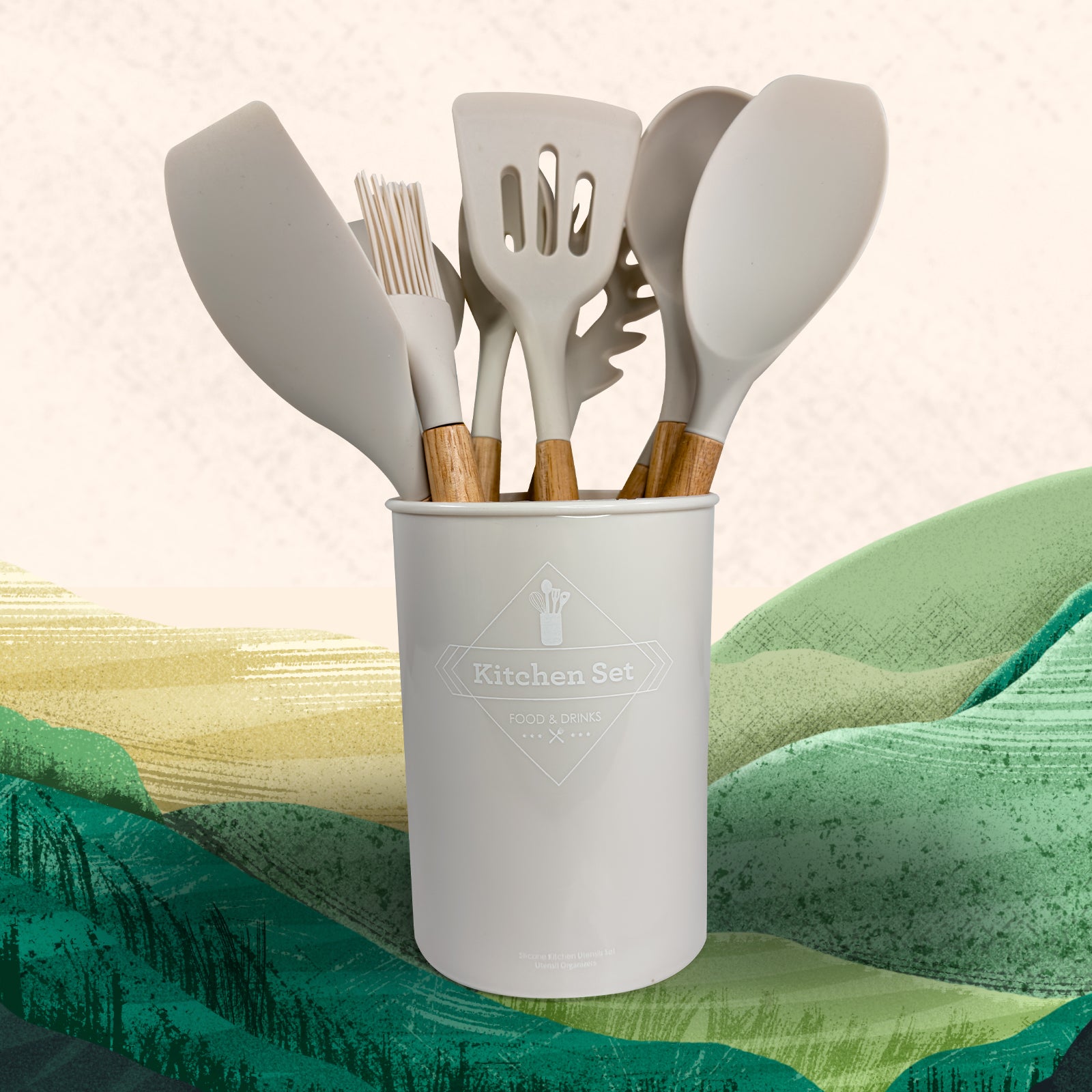 Kit Set de Utensilios (12 piezas) + 2 Mezclas con proteína para Pancakes & Waffles