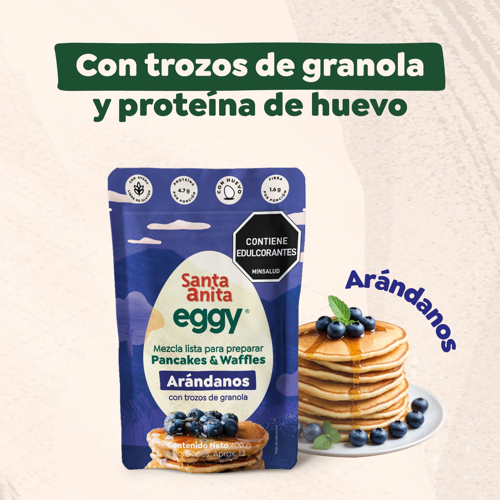 Mezcla lista para preparar Pancakes & Waffles Arándanos