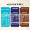 Kit wafflera + 3 Mezclas  listas con proteína para preparar Pancakes & Waffles