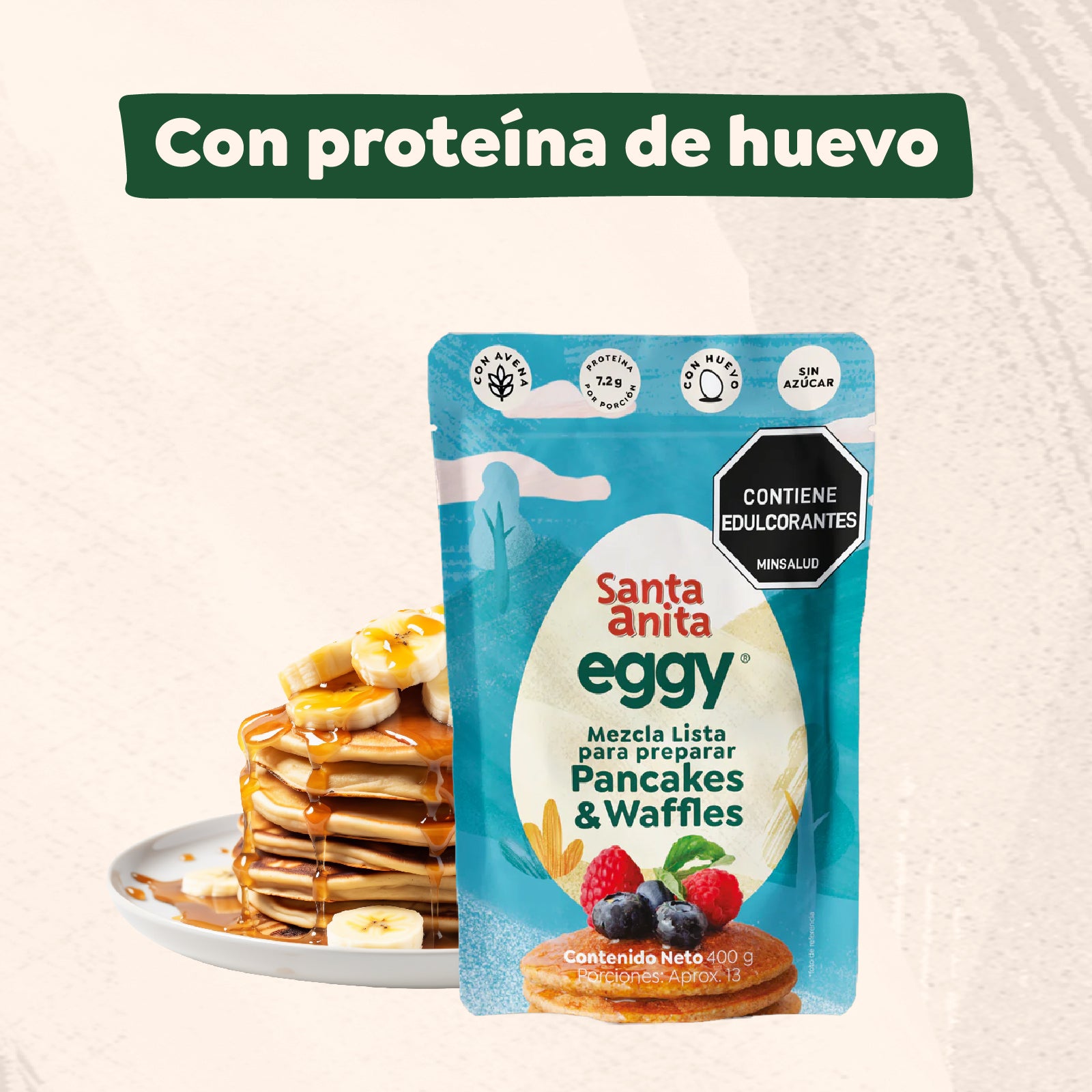 Santa Anita Eggy Mezcla lista para preparar Pancakes & Waffles x 400gr